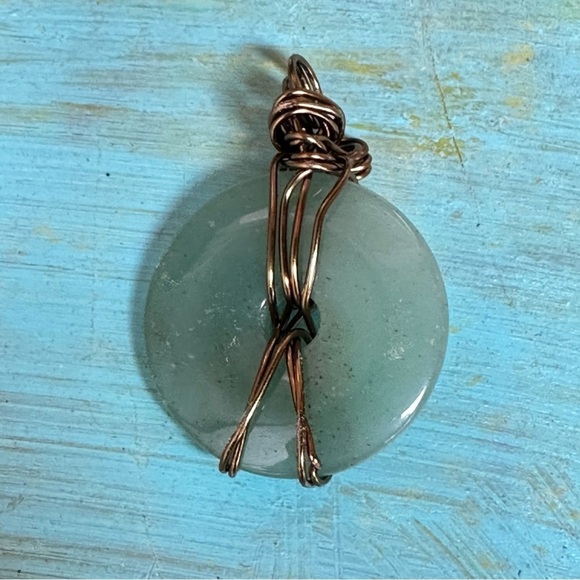 Green Adventurine, Stone Elegant Gemstone Wire-Wrapped 4271 y - Picture 7 of 10